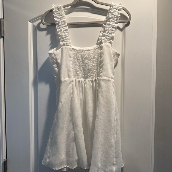 Lola Grace White Cotton Mini Dress (Small) - Picture 3 of 4